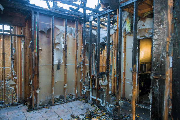 Professional Fire Damage Removal technician working in Lawrence Township, NJ